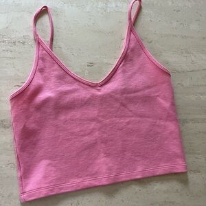 Aritzia pink cropped tank